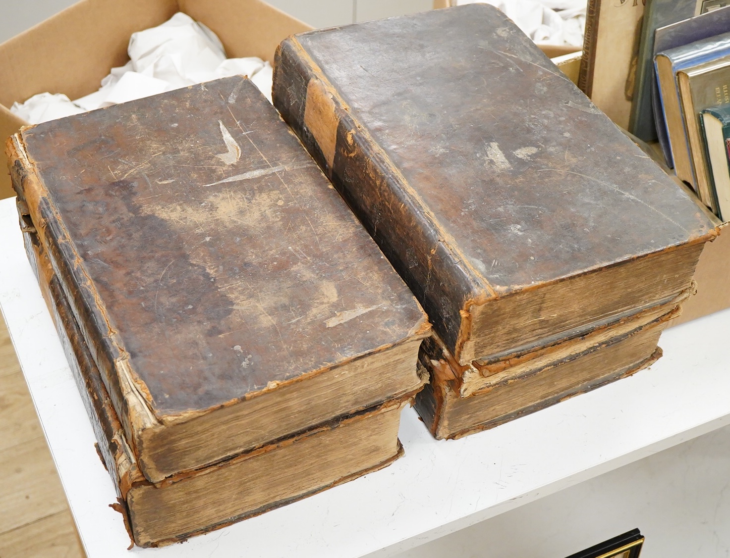 Chambers, Ephraim - Cyclopaedia: or, an Universal Dictionary of Arts and Sciences ... With the Supplement and Modern Improvements ... by Abraham Rees. 4 vols. and the plates vol. mixed editions. frontis. and 148 plates;